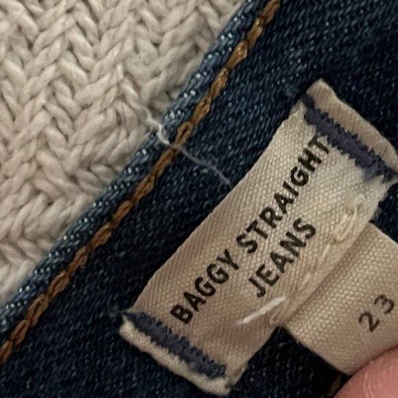 Madewell Baggy Straight Jeans in Dark Worn Indigo Wash - Picture 6 of 9